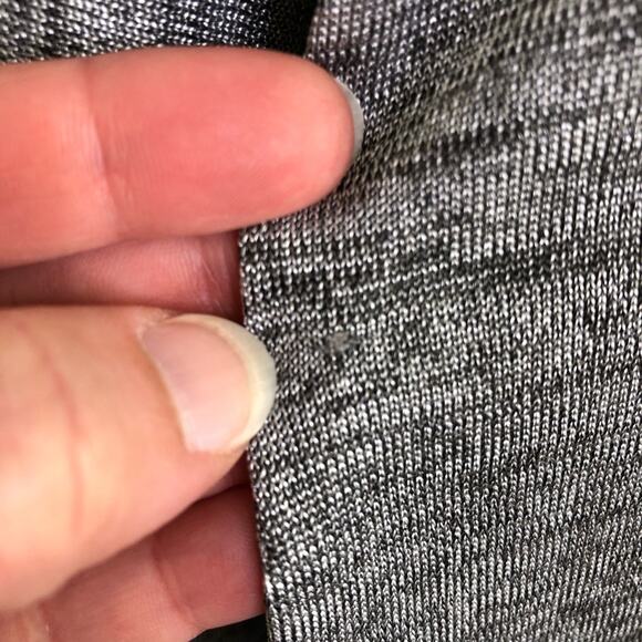 WHBM gray silver metallic v neck layered tunic top size Extra Small XS - Picture 12 of 16